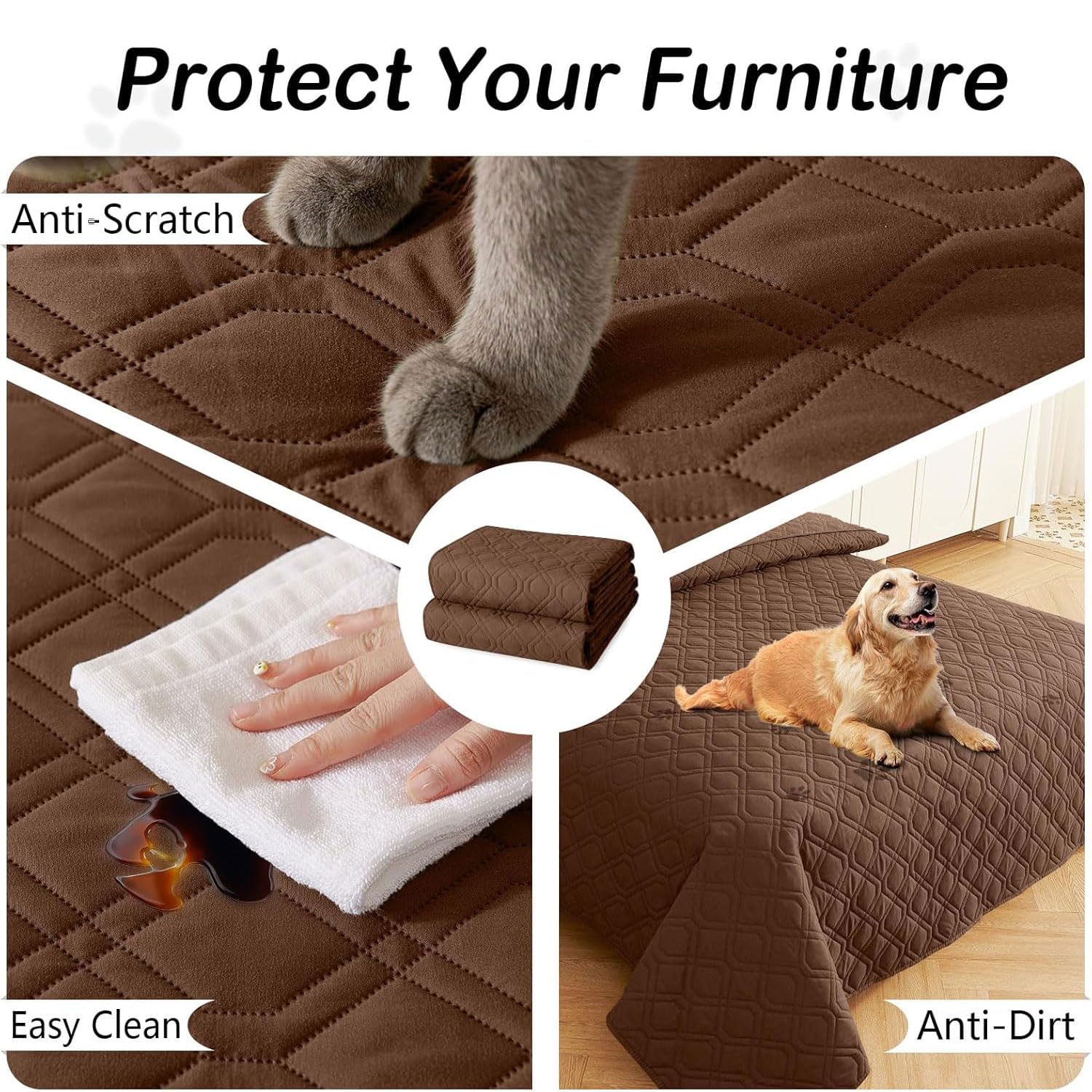 hyha couch cover for pets protector closeup demonstrates stain resistance