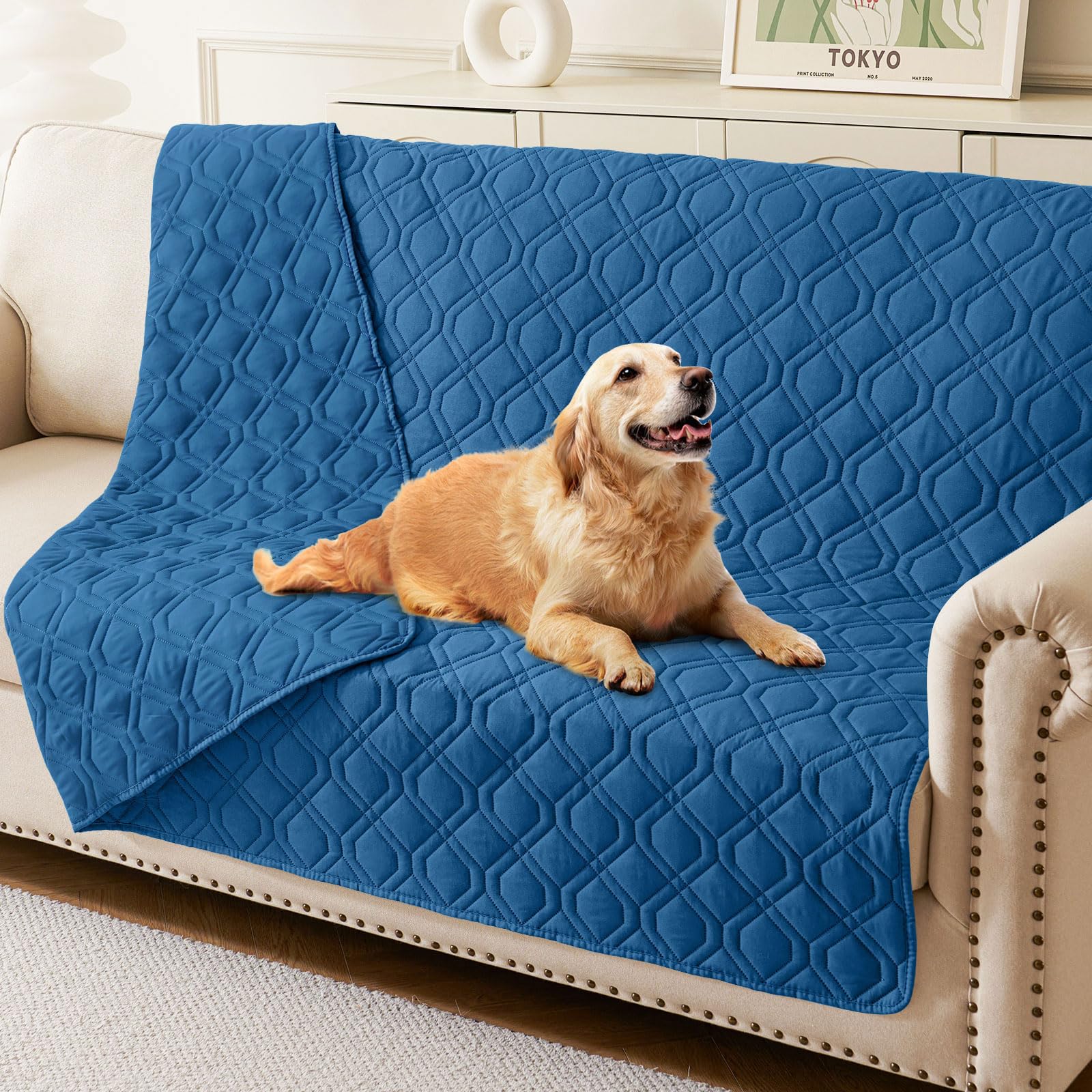 Hyha dog bed blanket top view shows plush surface for cozy pet comfort.