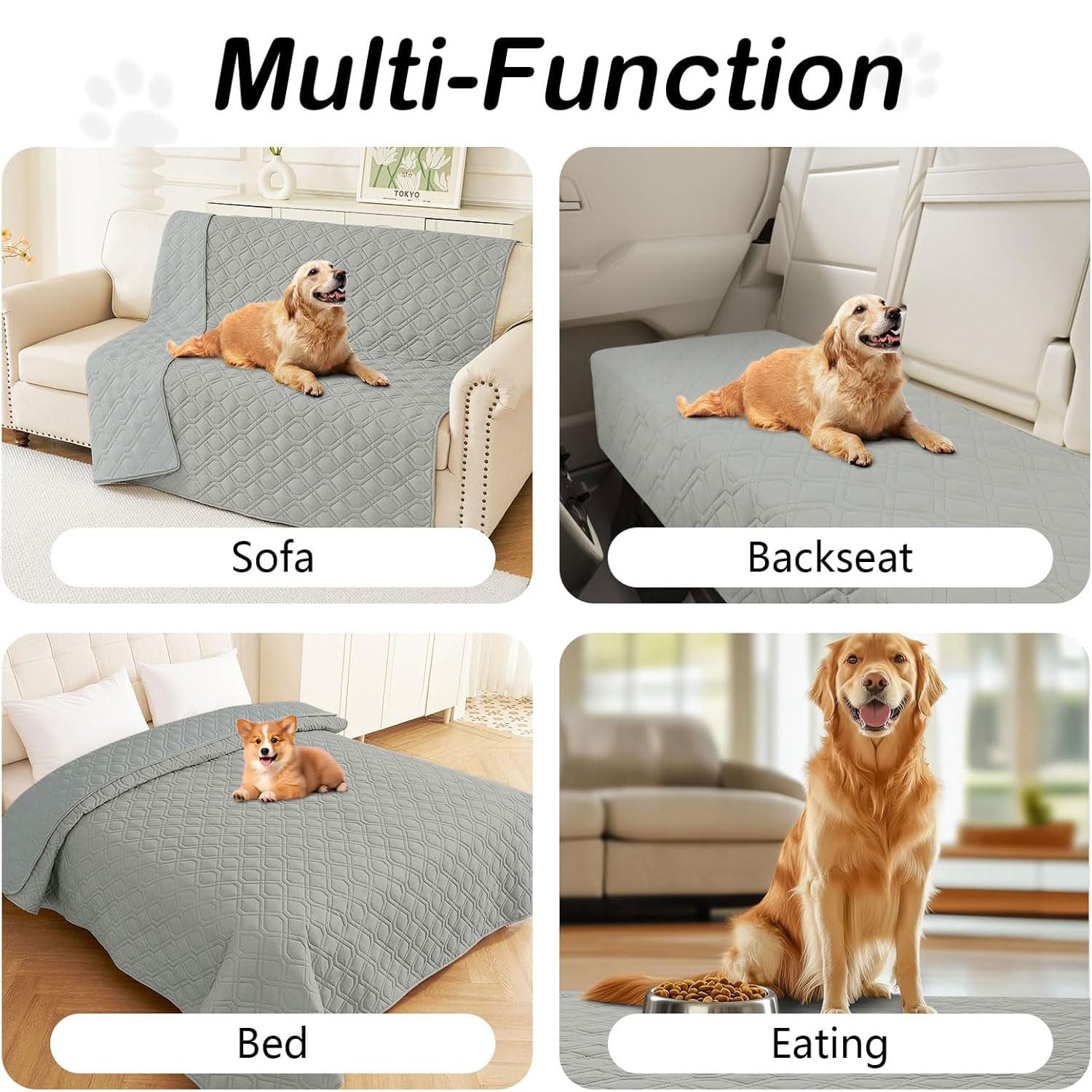Hyha dog blanket car-use context protects seats on the go.