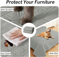hyha dog couch cover on sofa showing easy maintenance and quick cleaning.