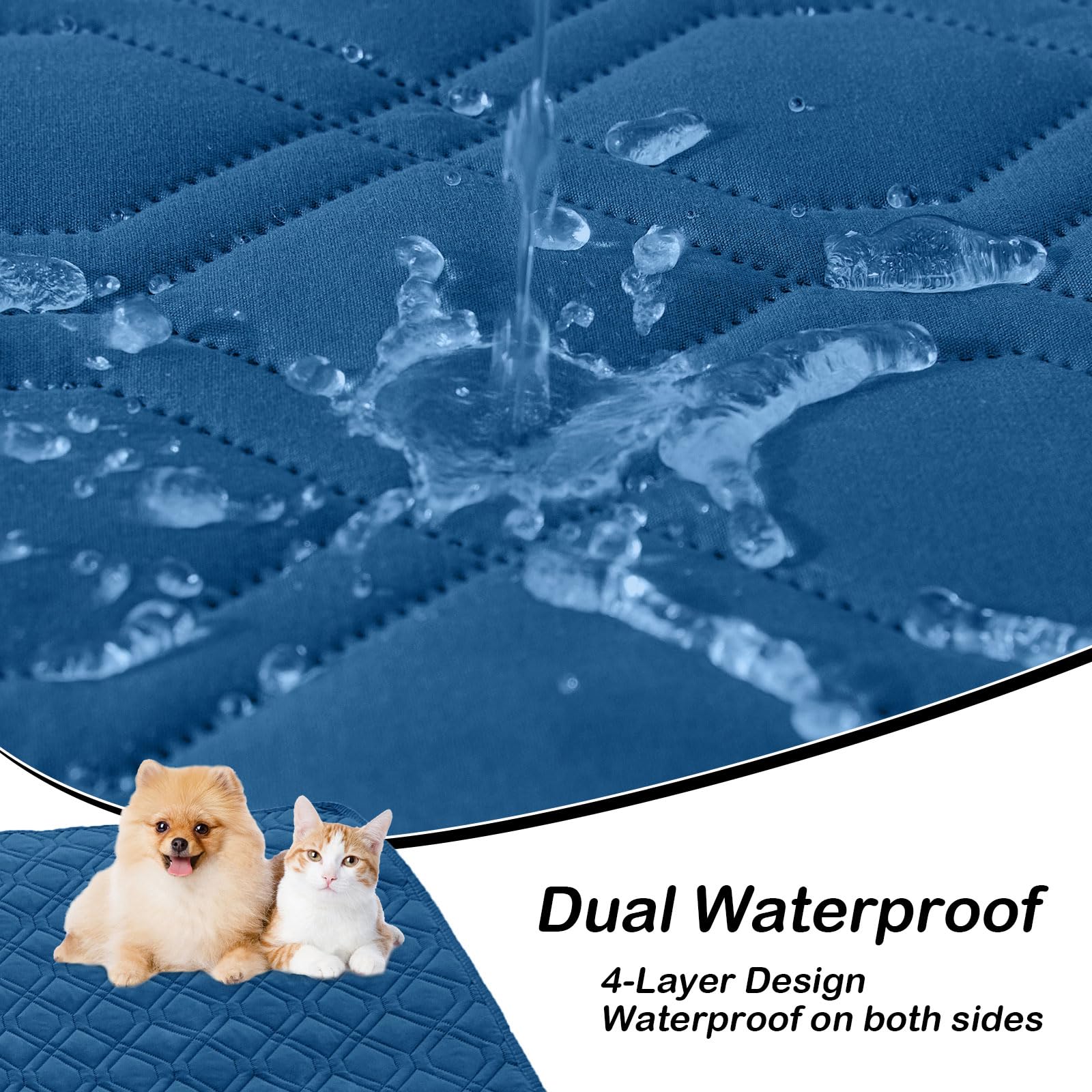 Hyha reversible couch cover dog blanket with dual colors protecting sofa from fur and stains.