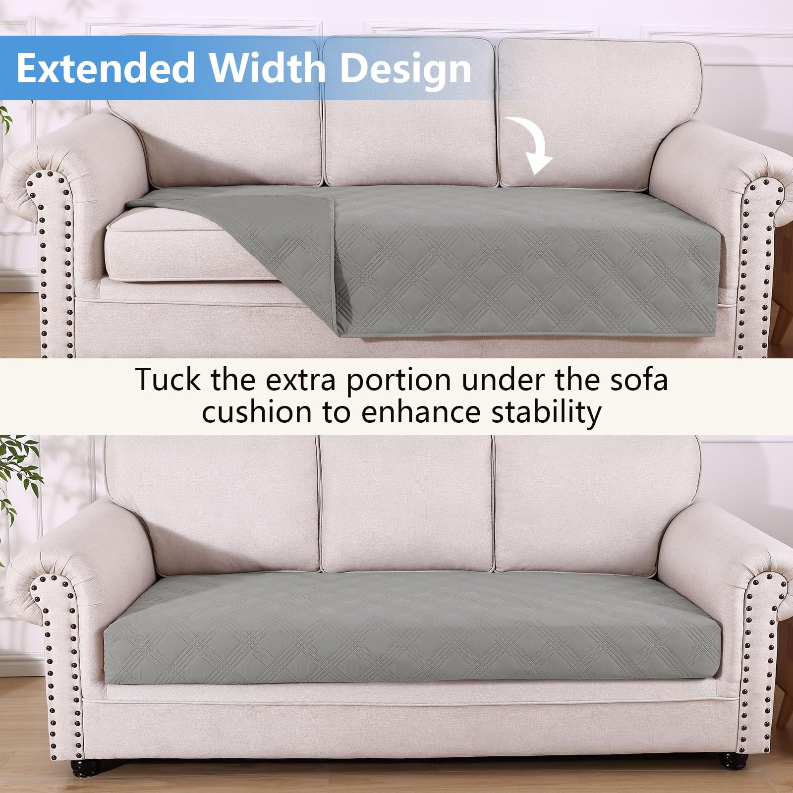 hyha reversible dog blanket grey side showing two-tone design