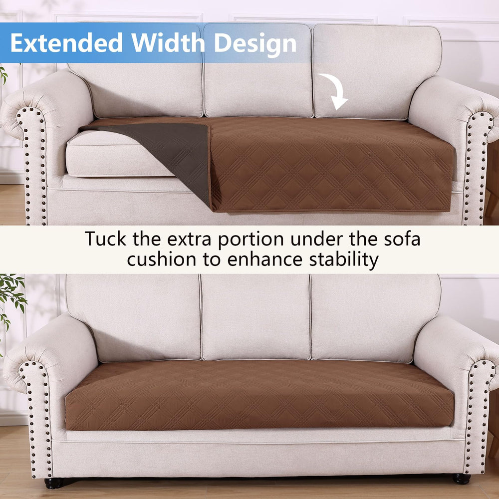 hyha reversible dog blanket side-a brown on sofa demonstrates two-color styling