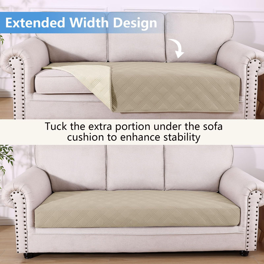 hyha reversible dog blanket on sofa showing two color options to match decor