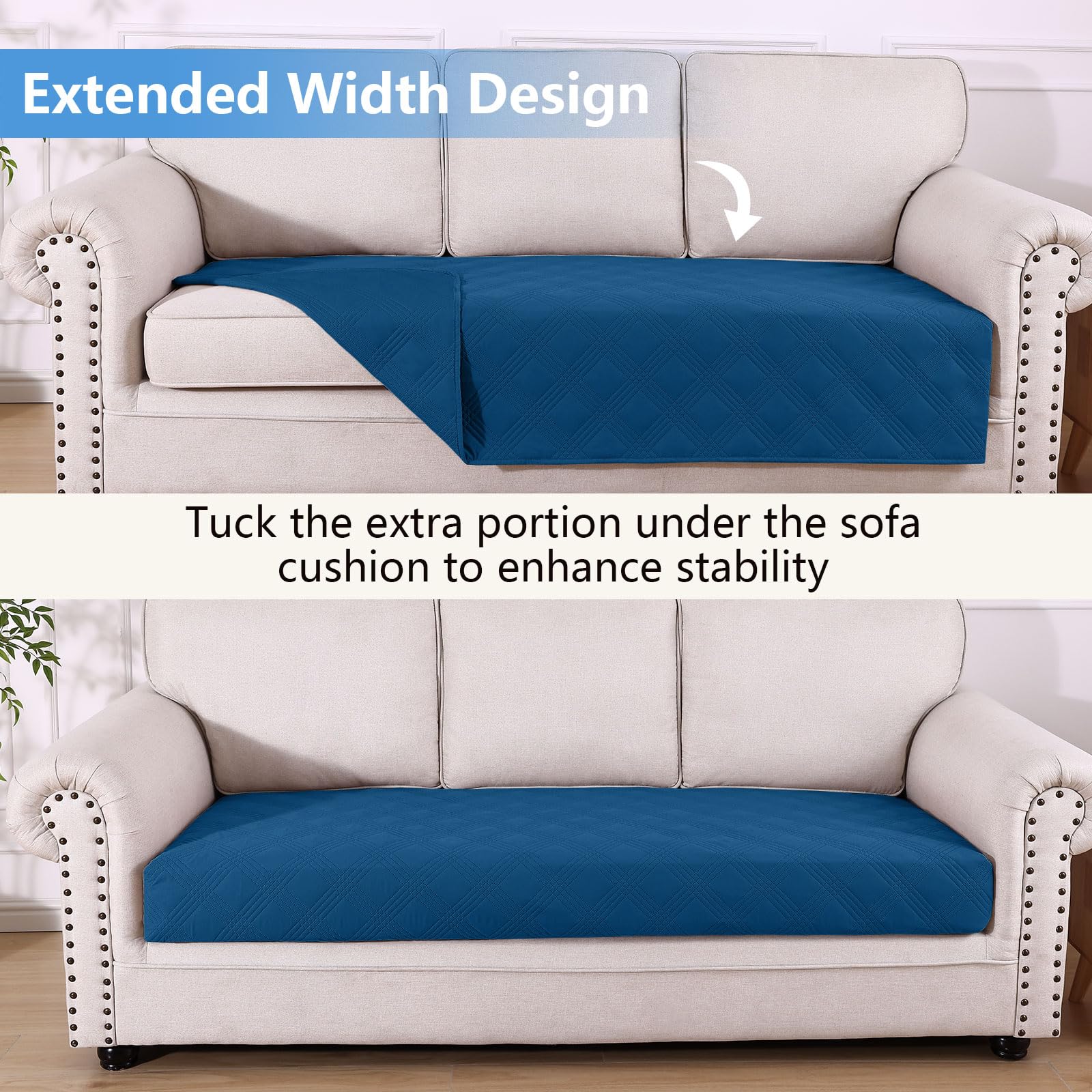 hyha reversible dog blanket two sides navy blue for versatile room styling and easy swapping.