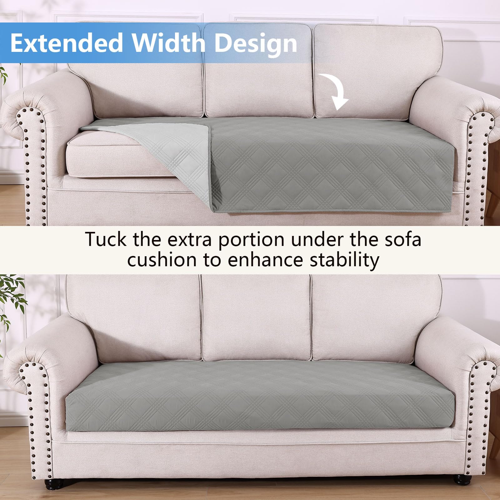 hyha reversible pet blanket grey and light grey colors two-tone design