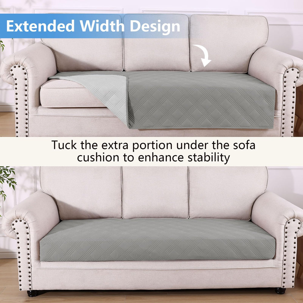 hyha reversible sofa cover grey/light grey demonstrates versatile decor and two-color styling.