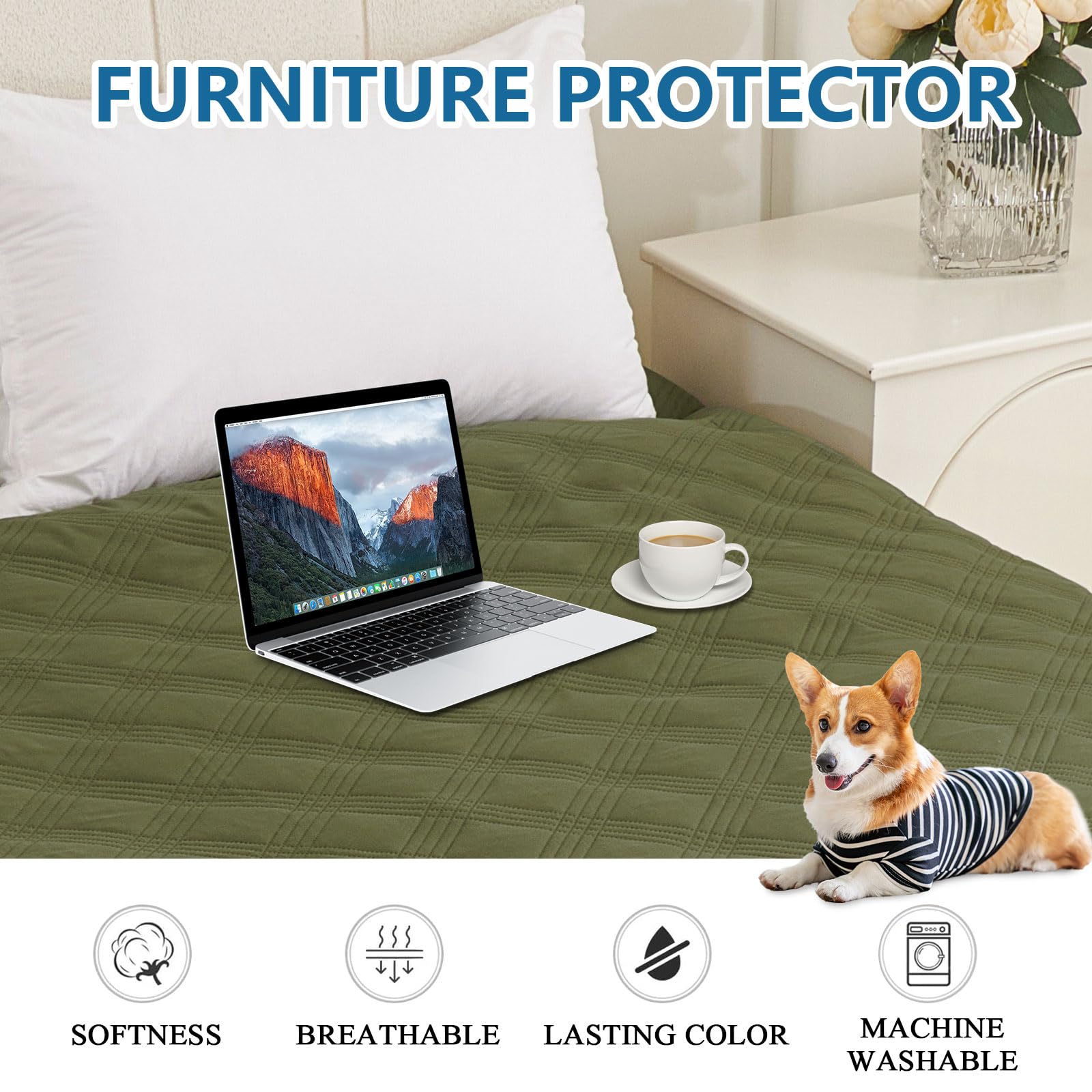 hyha travel-friendly pet blanket folded for picnics and car trips.