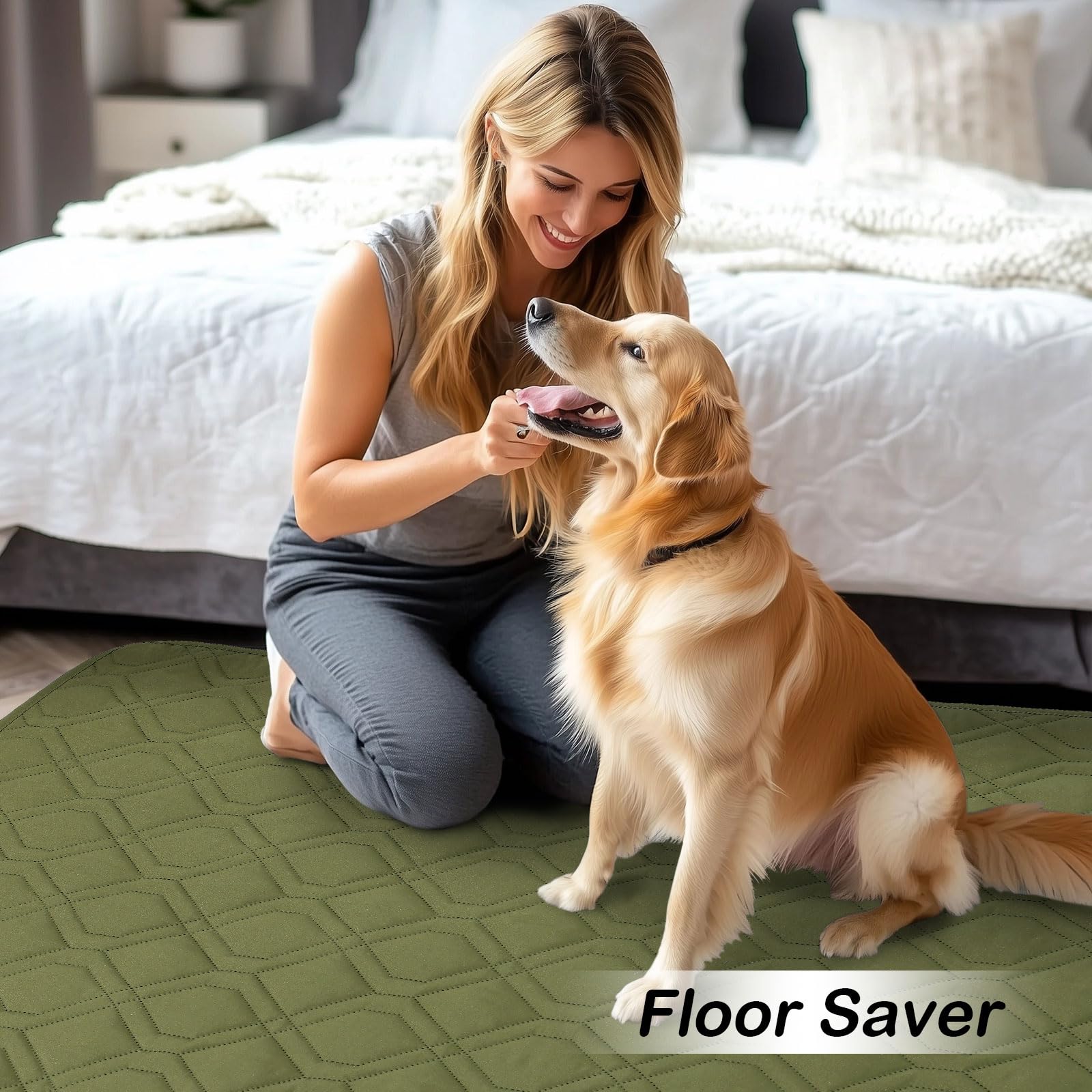 hyha waterproof dog bed blanket reversible colors – switch styles to suit your space.