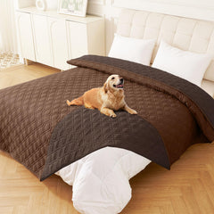 hyha waterproof dog bed blanket brown on couch protects furniture from spills
