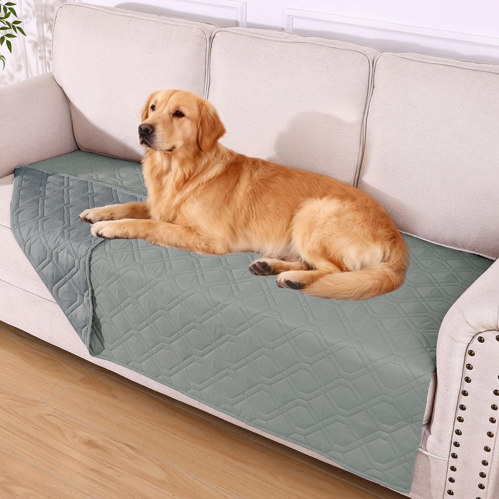 hyha waterproof dog bed blanket close-up showing triple protection for furniture