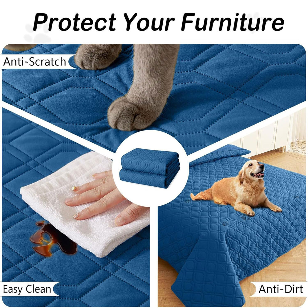 hyha waterproof dog bed blanket on a sofa used as protective cover
