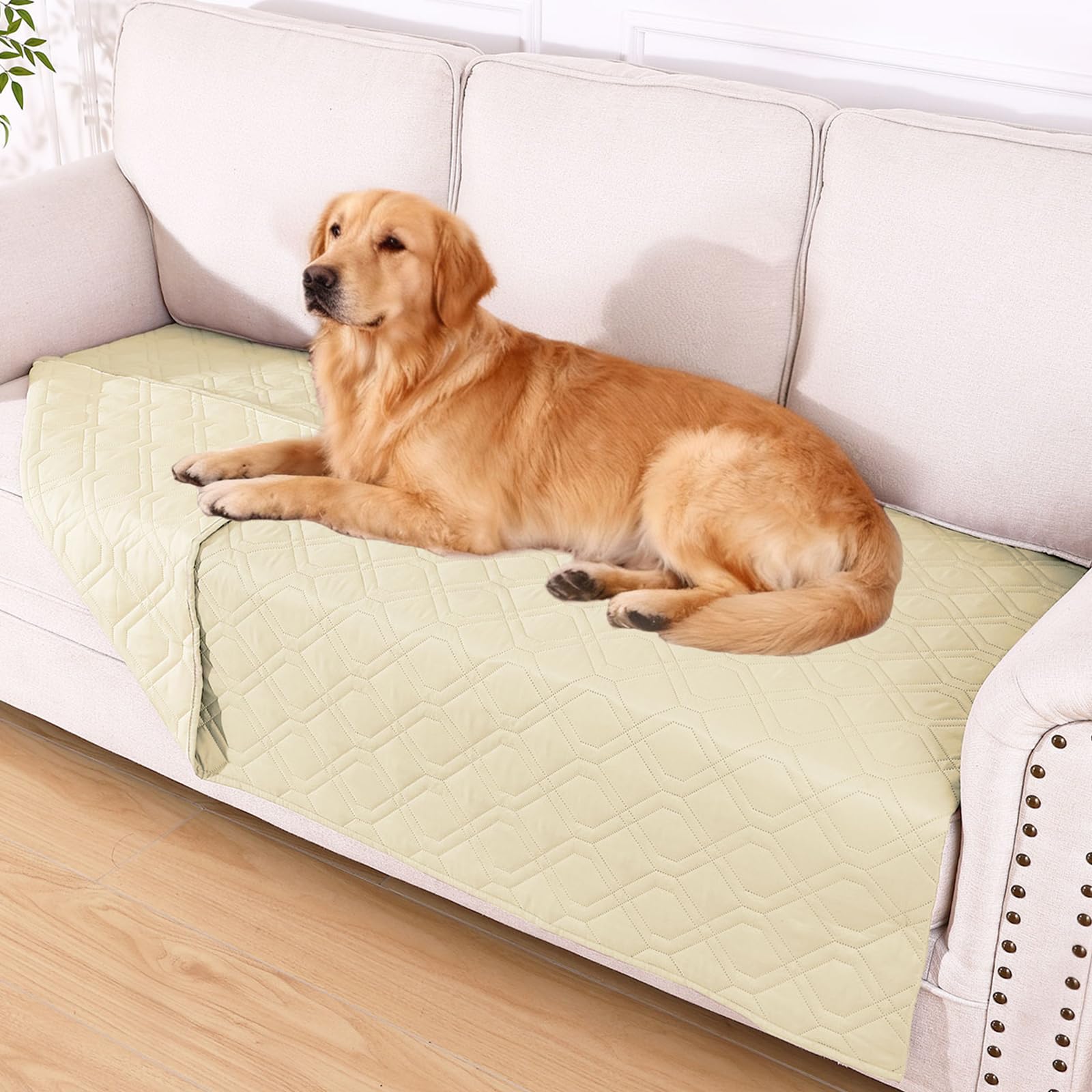 hyha waterproof dog bed blanket shows dual waterproof layers for pet protection
