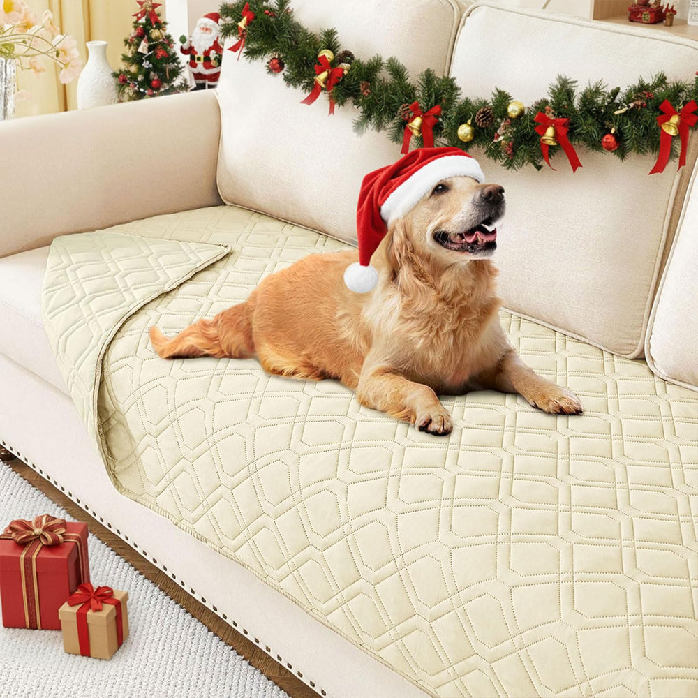 hyha waterproof dog bed blanket front view shows triple protection and cozy surface
