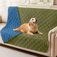 Hyha waterproof dog bed blanket on sofa protecting upholstery from spills and pet hair