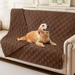 hyha waterproof dog bed blanket outer view shows triple protection against spills
