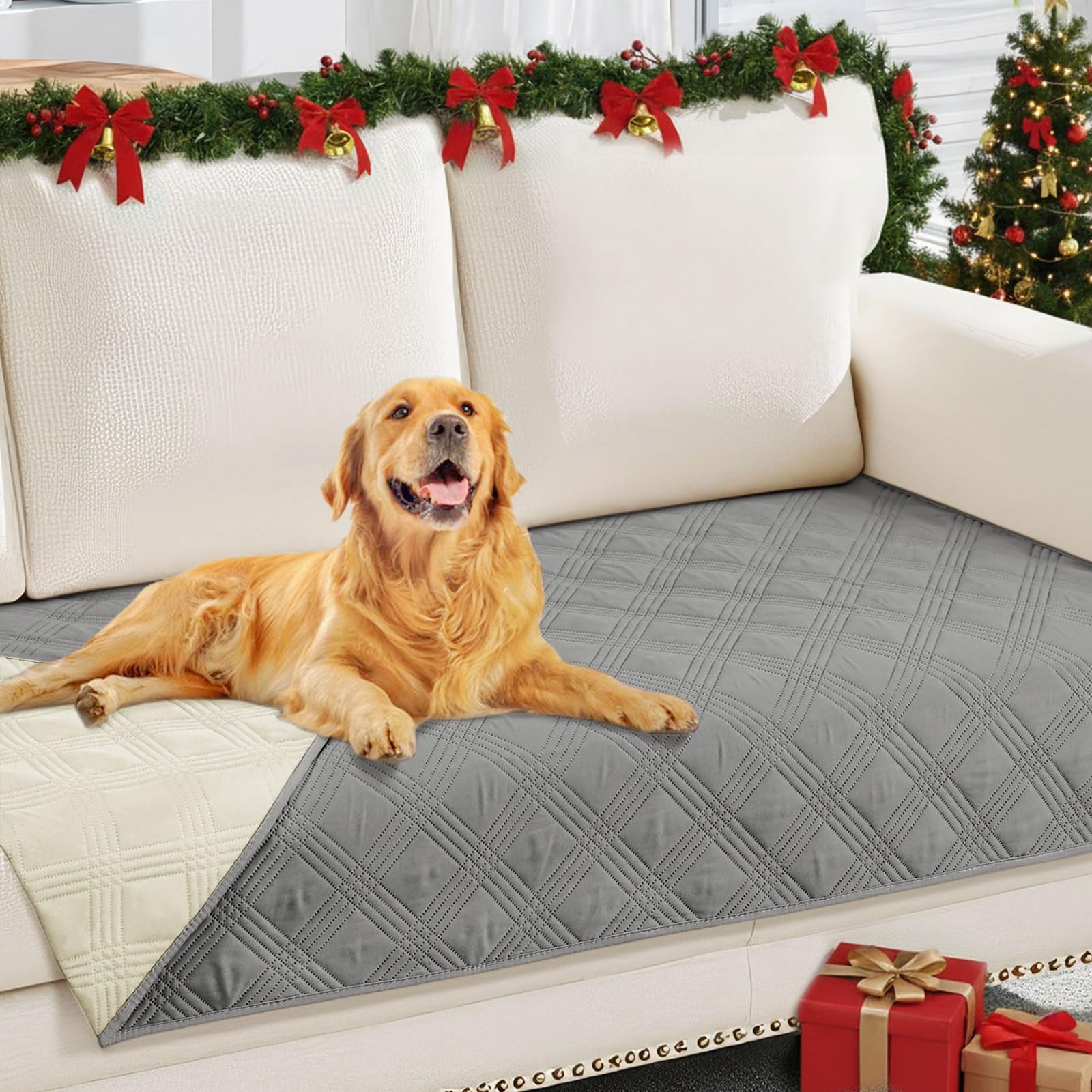 hyha waterproof dog blanket 30x70 grey protects your sofa from spills and accidents.