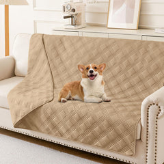 hyha waterproof dog blanket camel 52x82 top view protects sofas from spills
