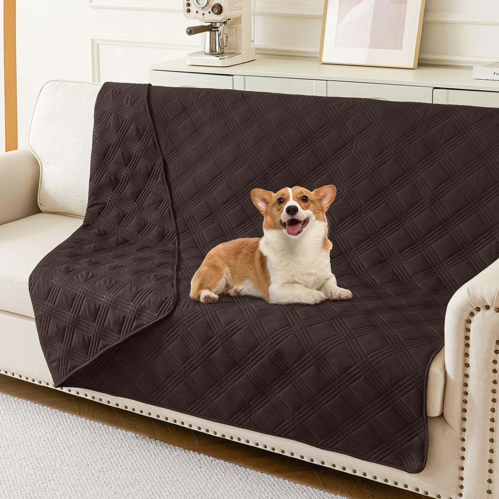 hyha waterproof dog blanket fabric close-up shows microfiber texture with hidden waterproof layer