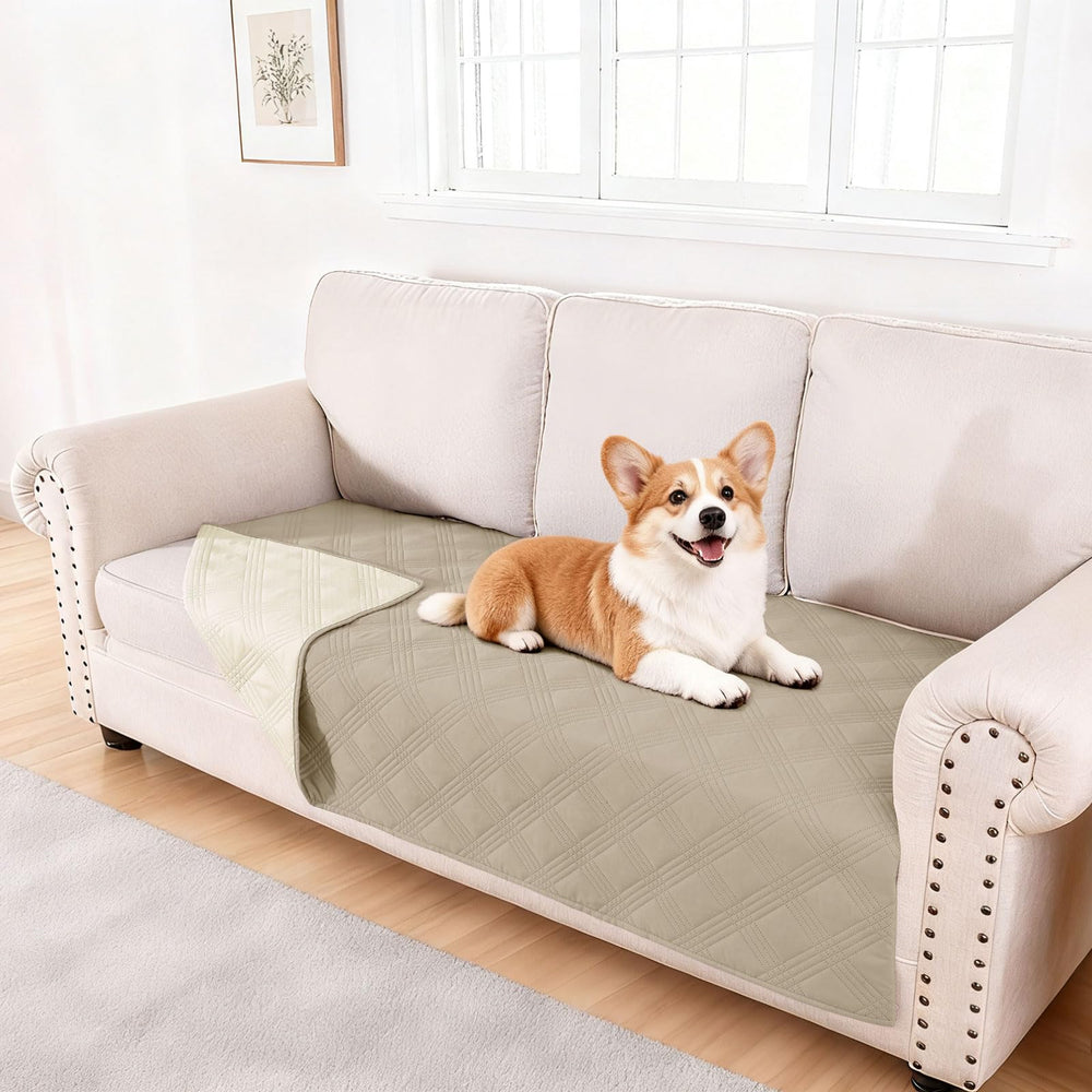 Hyha waterproof dog blanket folded for compact furniture protection.