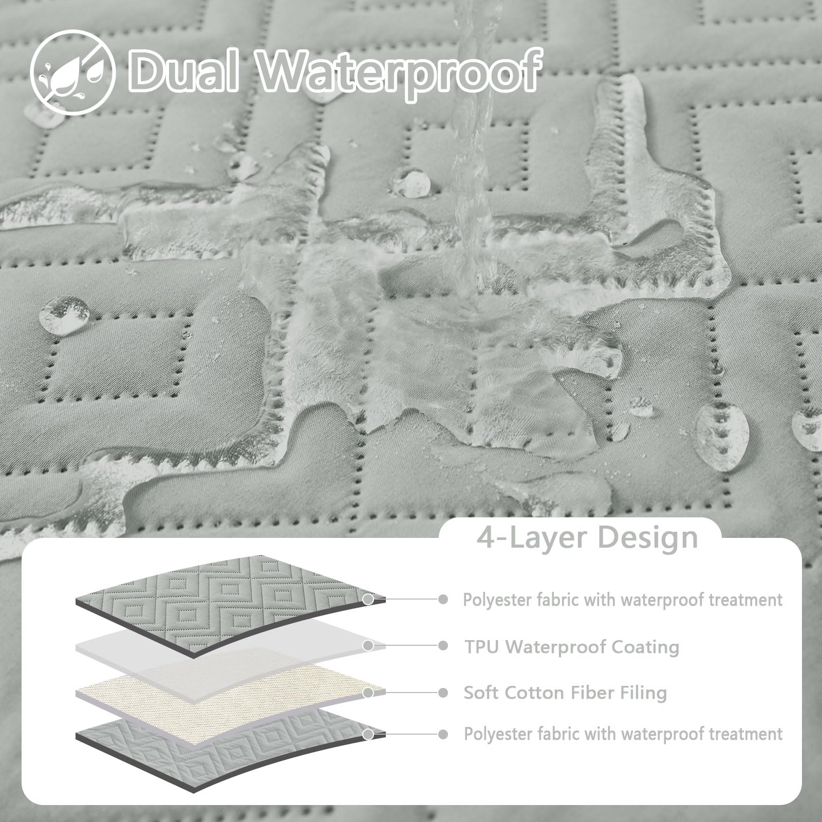 Hyha waterproof dog blanket on sofa demonstrates furniture protection.