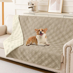 hyha waterproof dog blanket on sofa protects against spills and pet messes