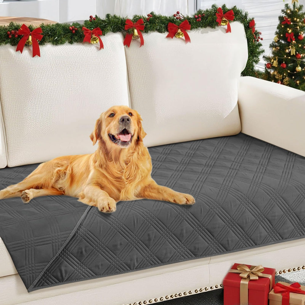 hyha waterproof dog blanket over sofa protects furniture from spills and pet hair.