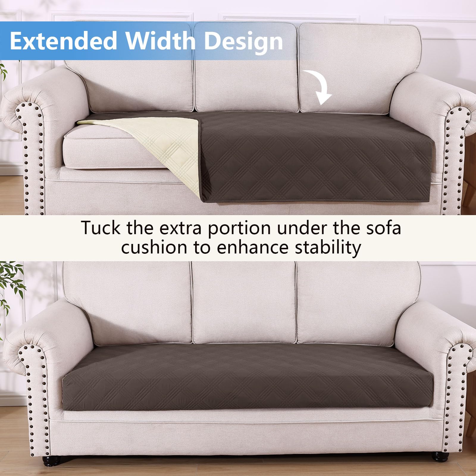 hyha reversible design dog blanket with chocolate and beige sides for versatile styling