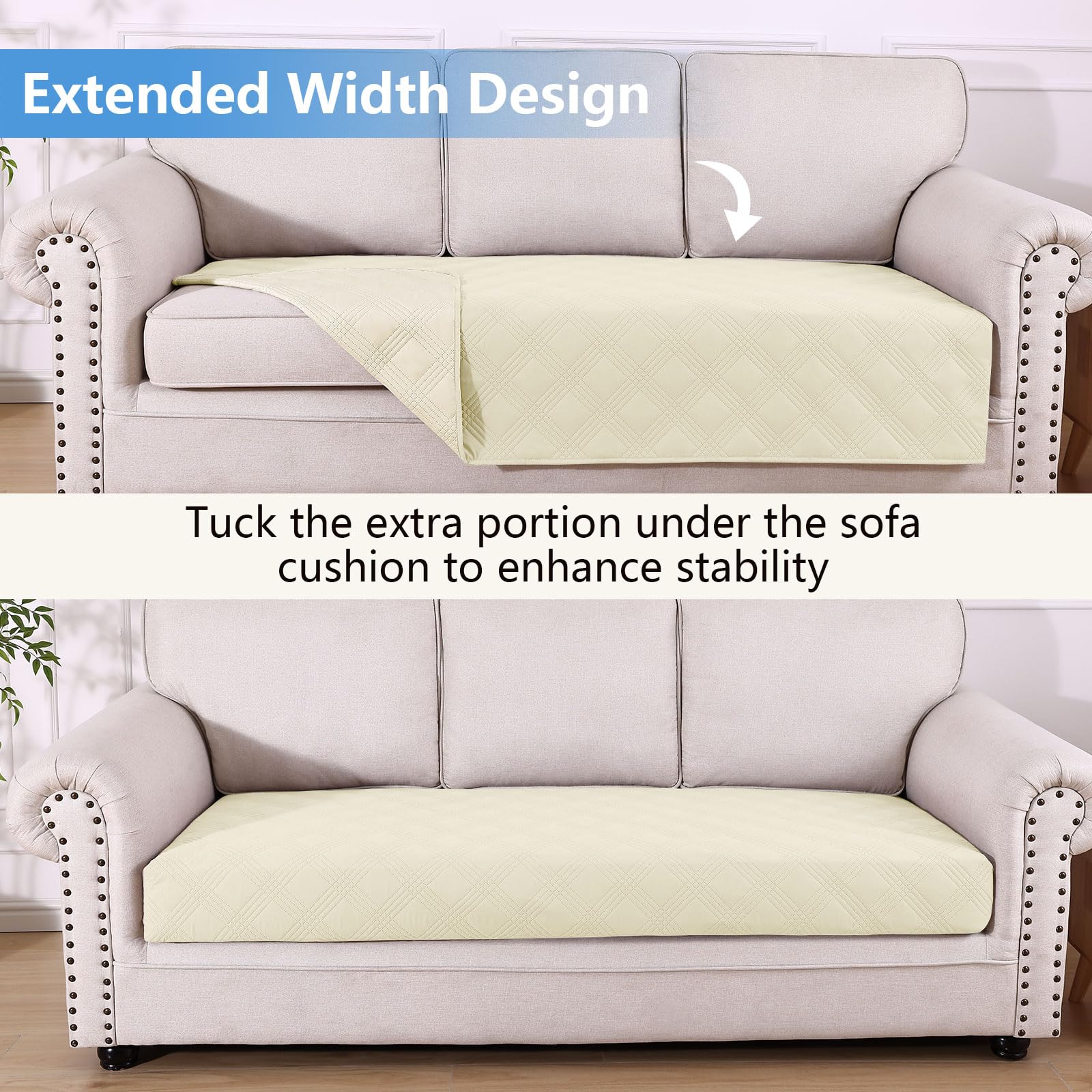 hyha reversible dog blanket showing beige sides for versatile furniture matching