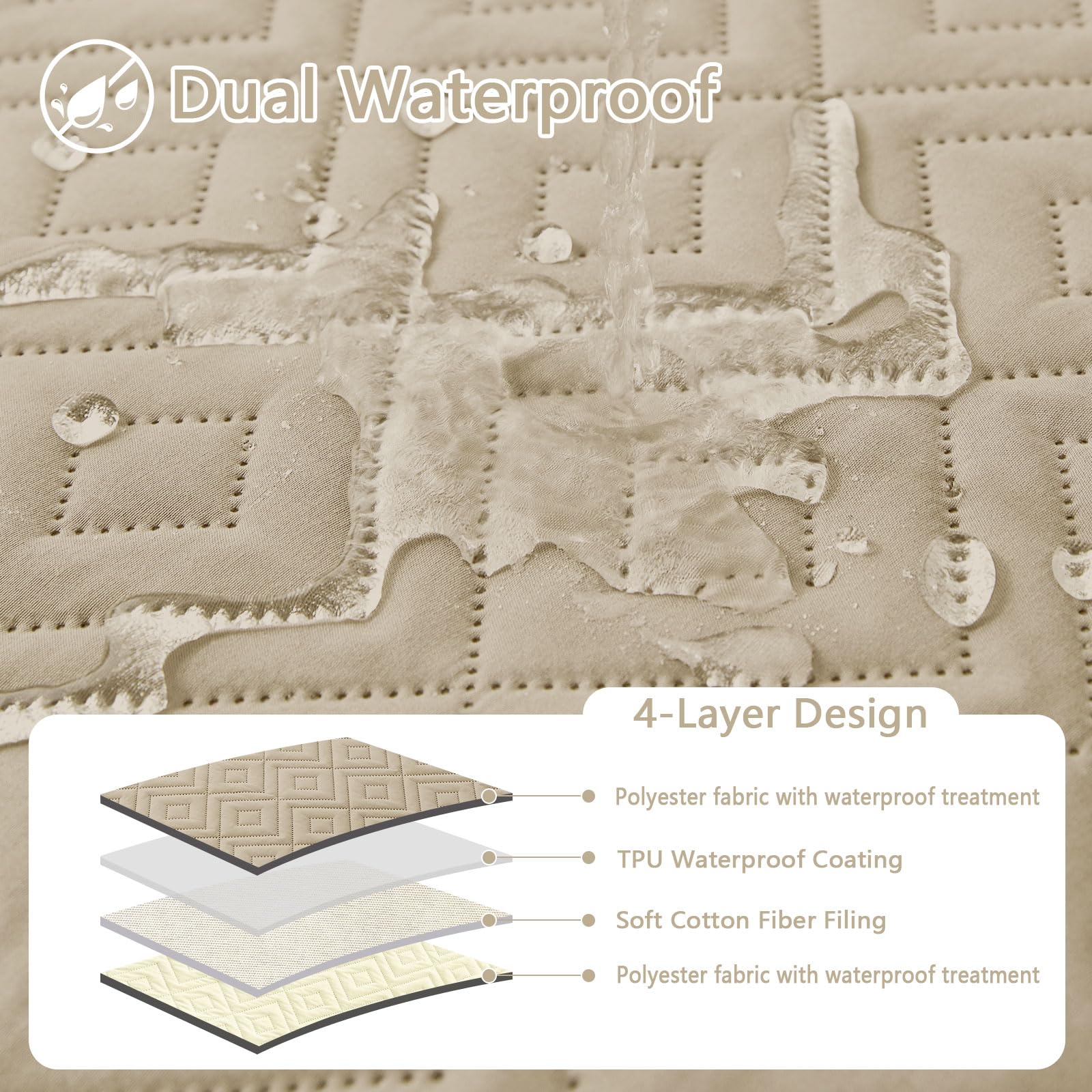 Hyha dog blanket front taupe color reverses to match decor