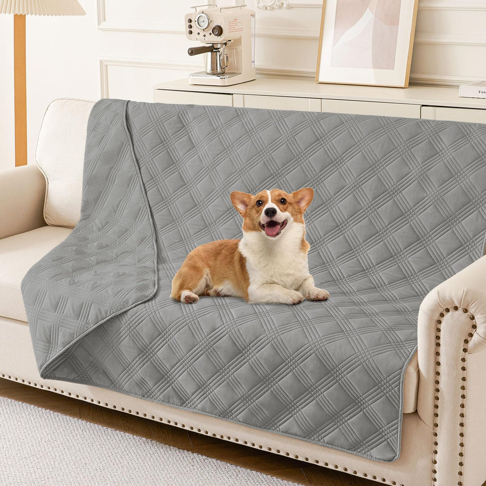 hyha waterproof dog blanket reversible grey two-sided for versatile protection