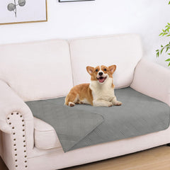 Hyha waterproof dog blanket on a sofa cover guards furniture against spills and pet messes