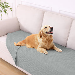 Hyha waterproof dog blanket closeup shows triple protection against spills.