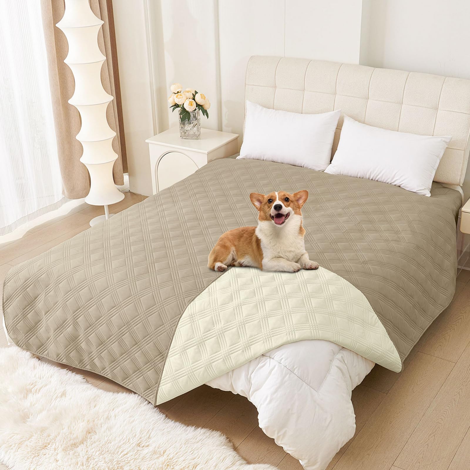 hyha waterproof dog blanket with waterproof coating protects furniture from spills and accidents