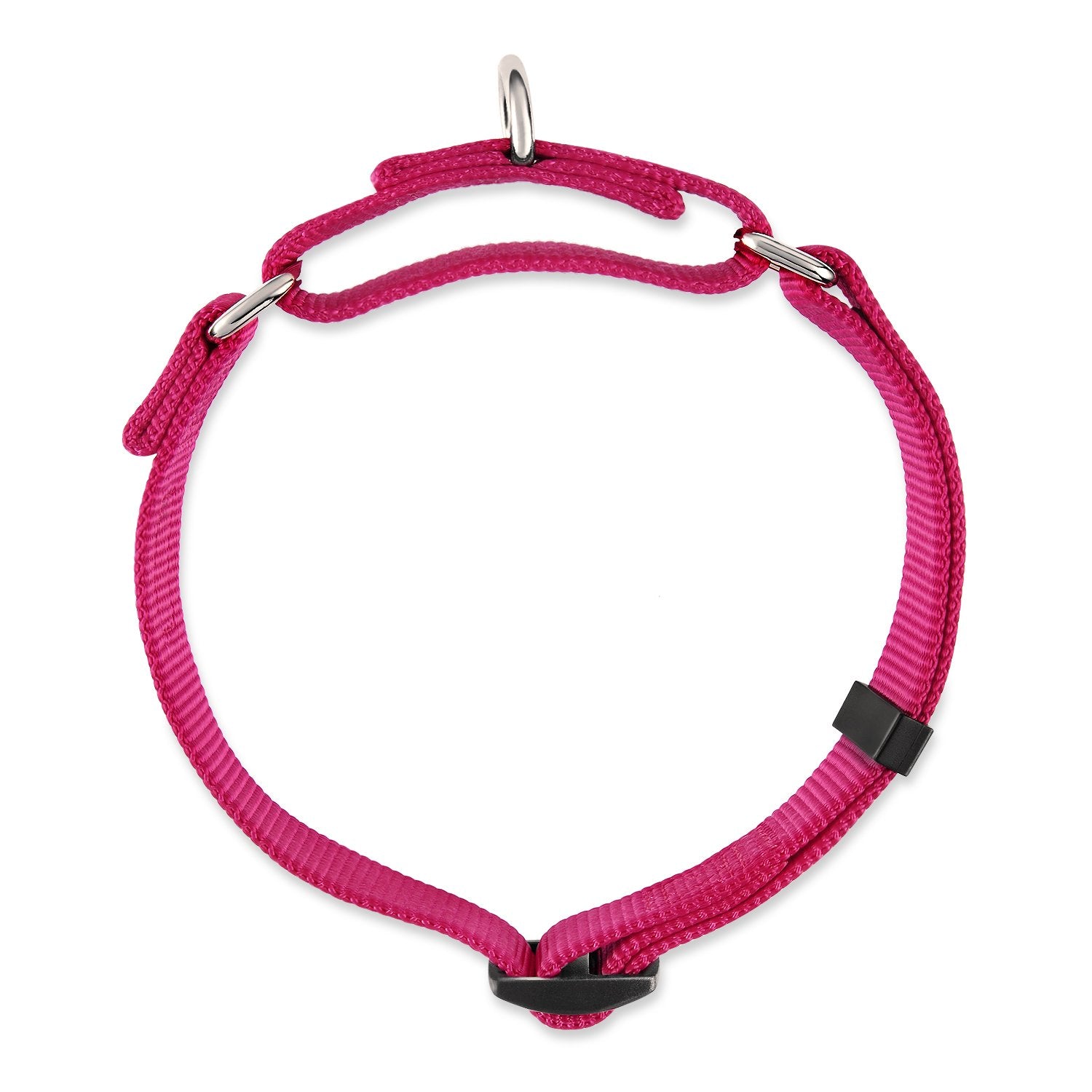 Hyhug colorfast pink collar closeup shows vibrant color retention after sun and rain