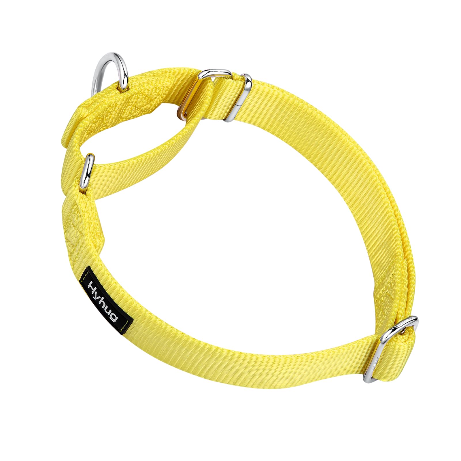 Hyhug martingale collar large yellow front-view shows slip-on design for gentle control