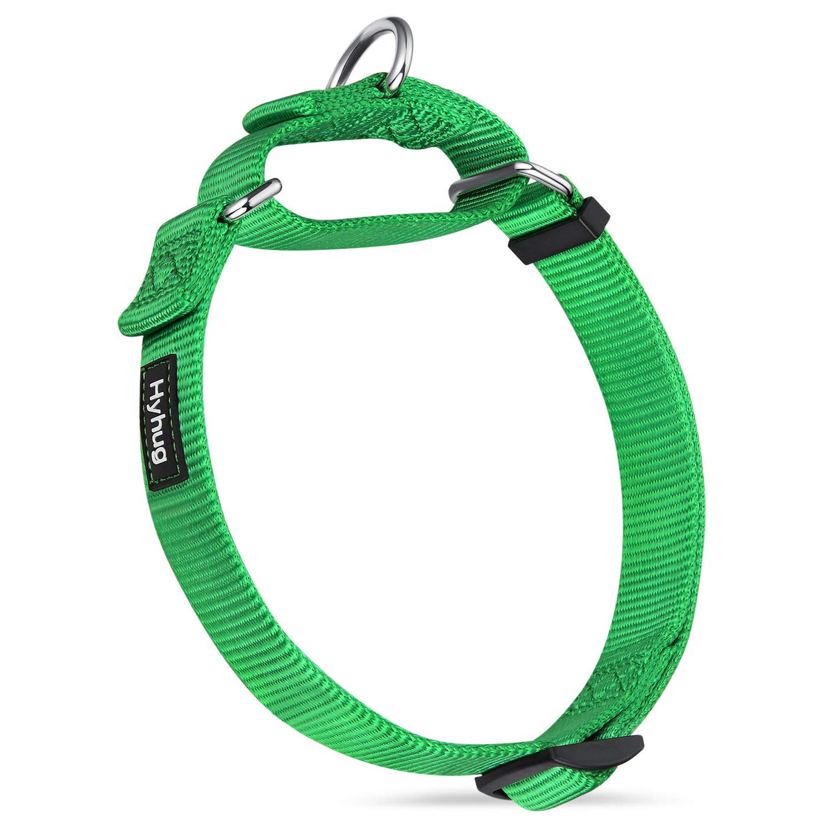 Hyhug Martingale collar close-up on rugged nylon strap for daily wear
