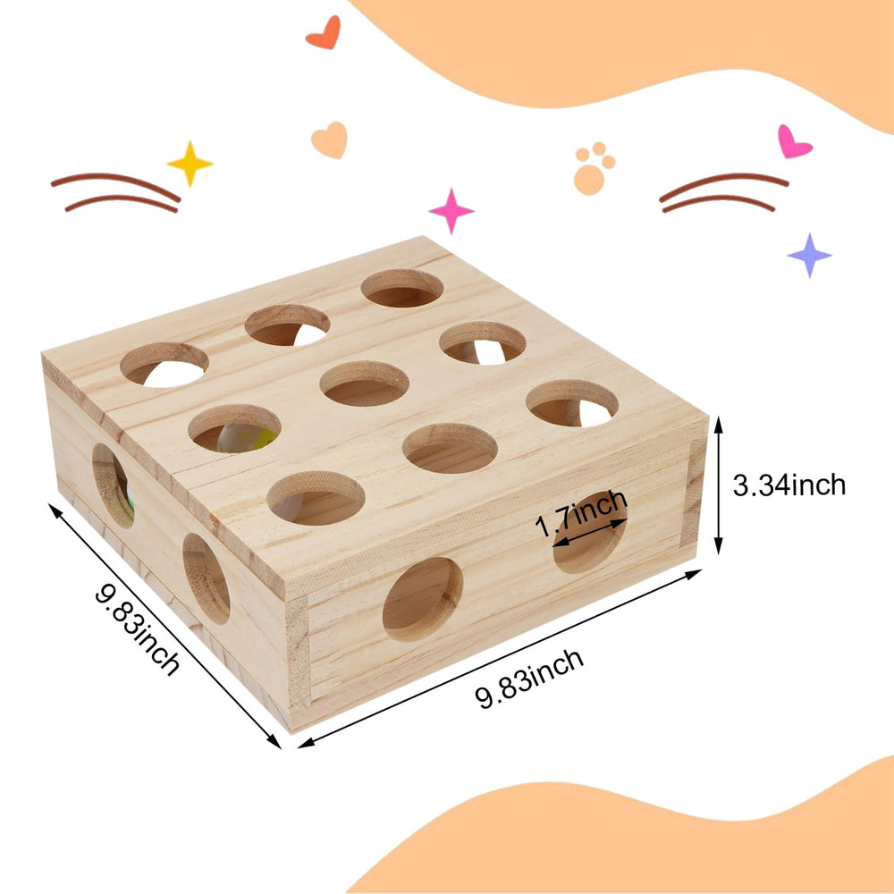 Hypeety Interactive Cat Toy Puzzle Box open top view reveals accessible entrances