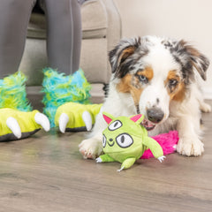 Hyper Pet Doggie Pal Monster toy vibrating action sparks mental stimulation during play.