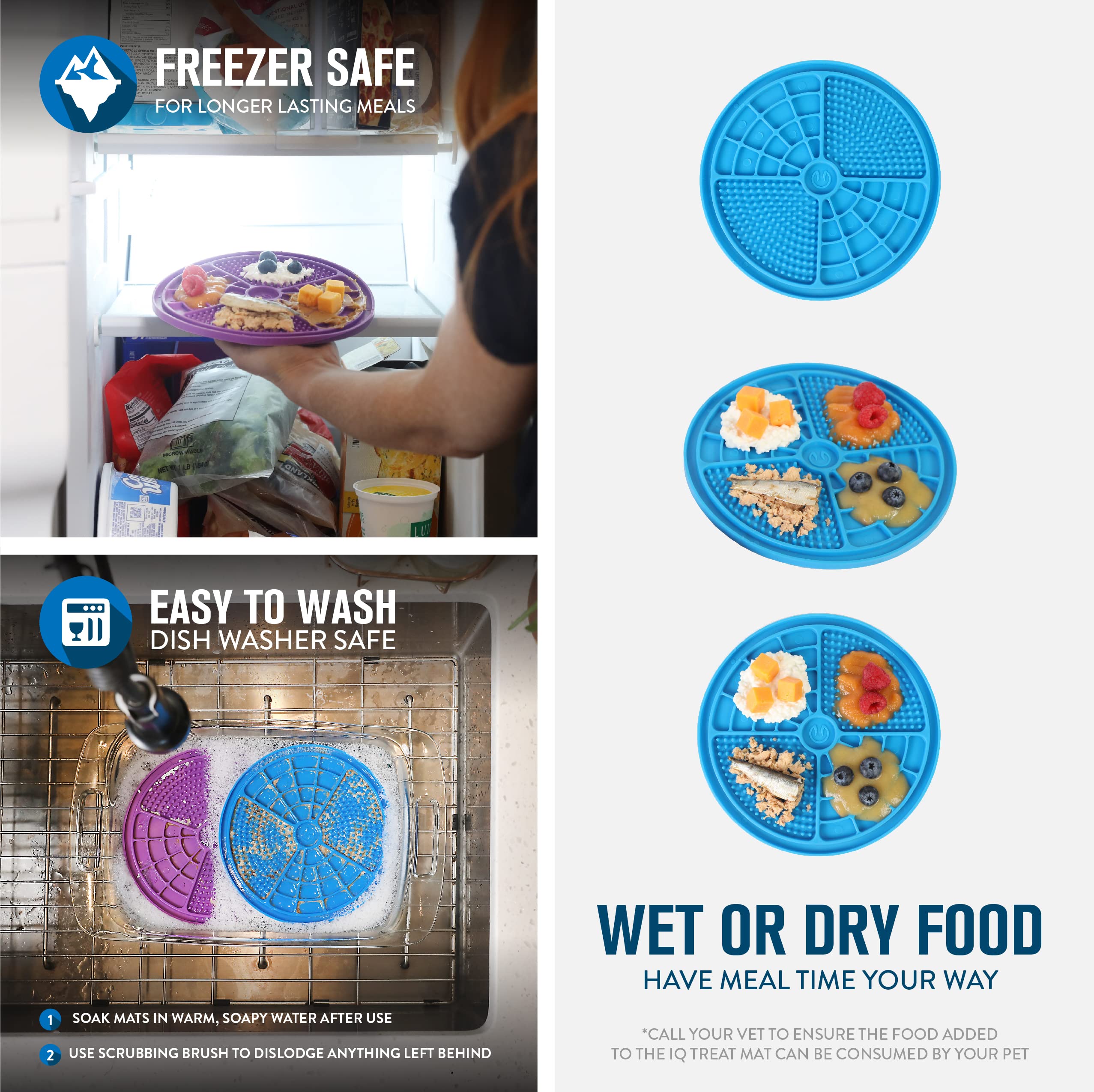 Hyper Pet IQ Treat Mat during nail trims reduces stress