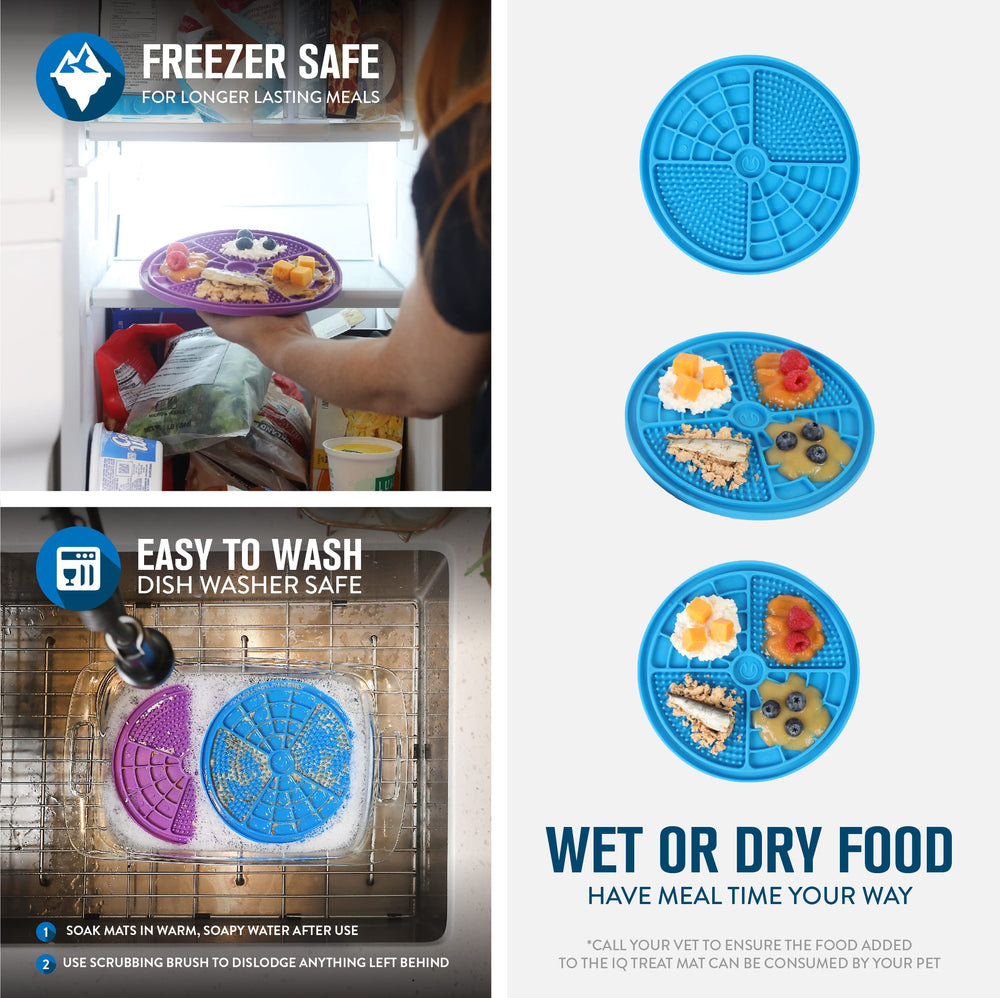 Hyper Pet IQ Treat Mat during nail trims reduces stress
