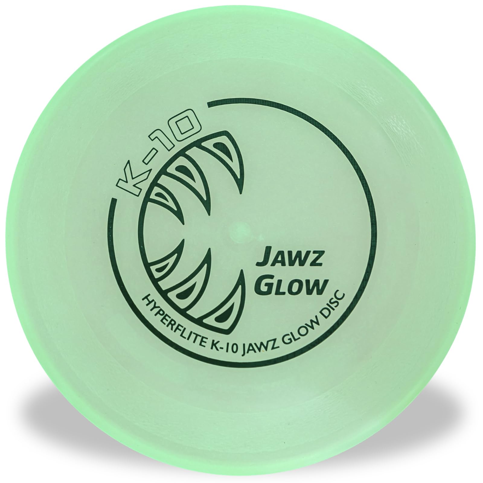 Hyperflite K-10 Jawz Glow Disc night play with glowing visibility