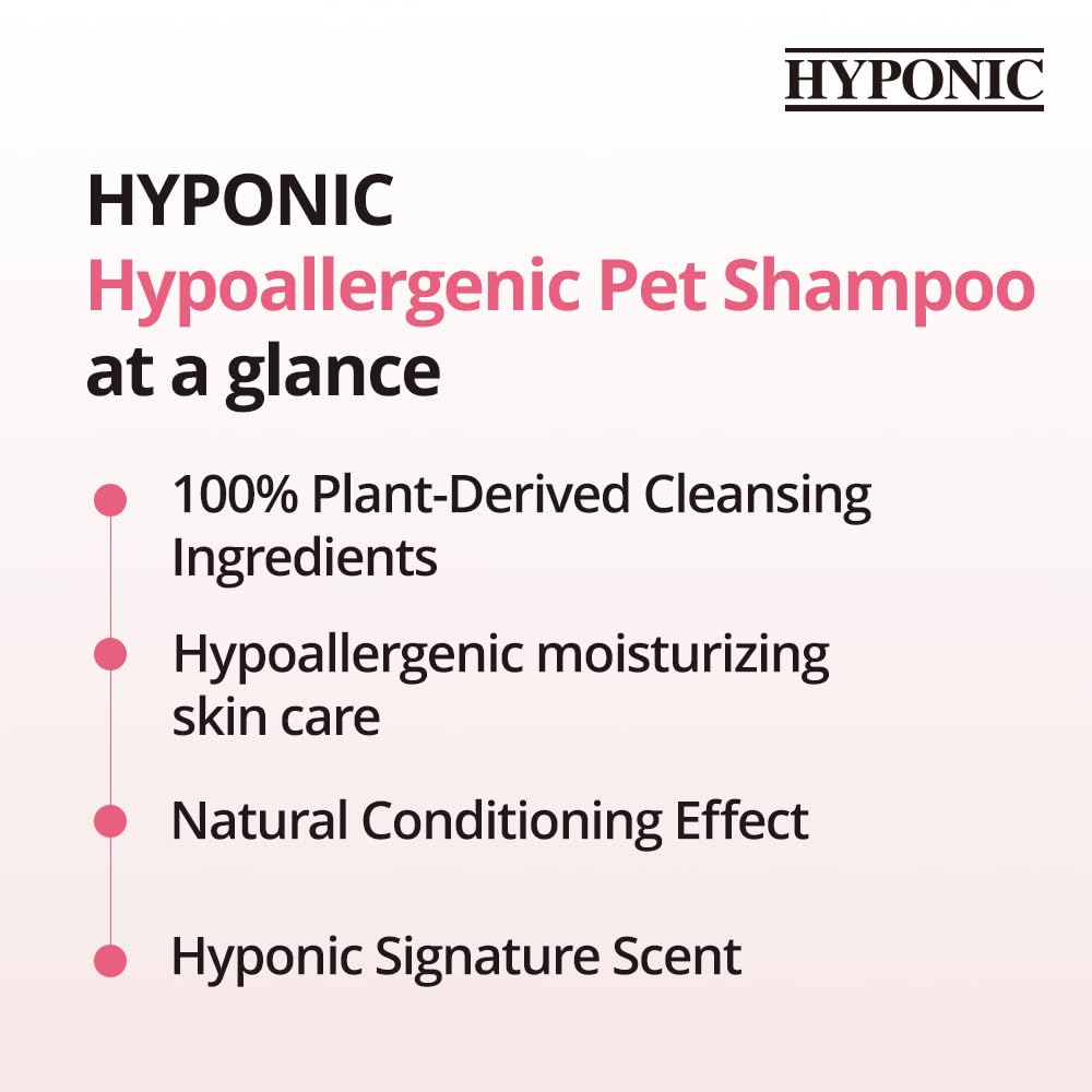 HYPONIC hypoallergenic premium dog shampoo rich lather on coat.