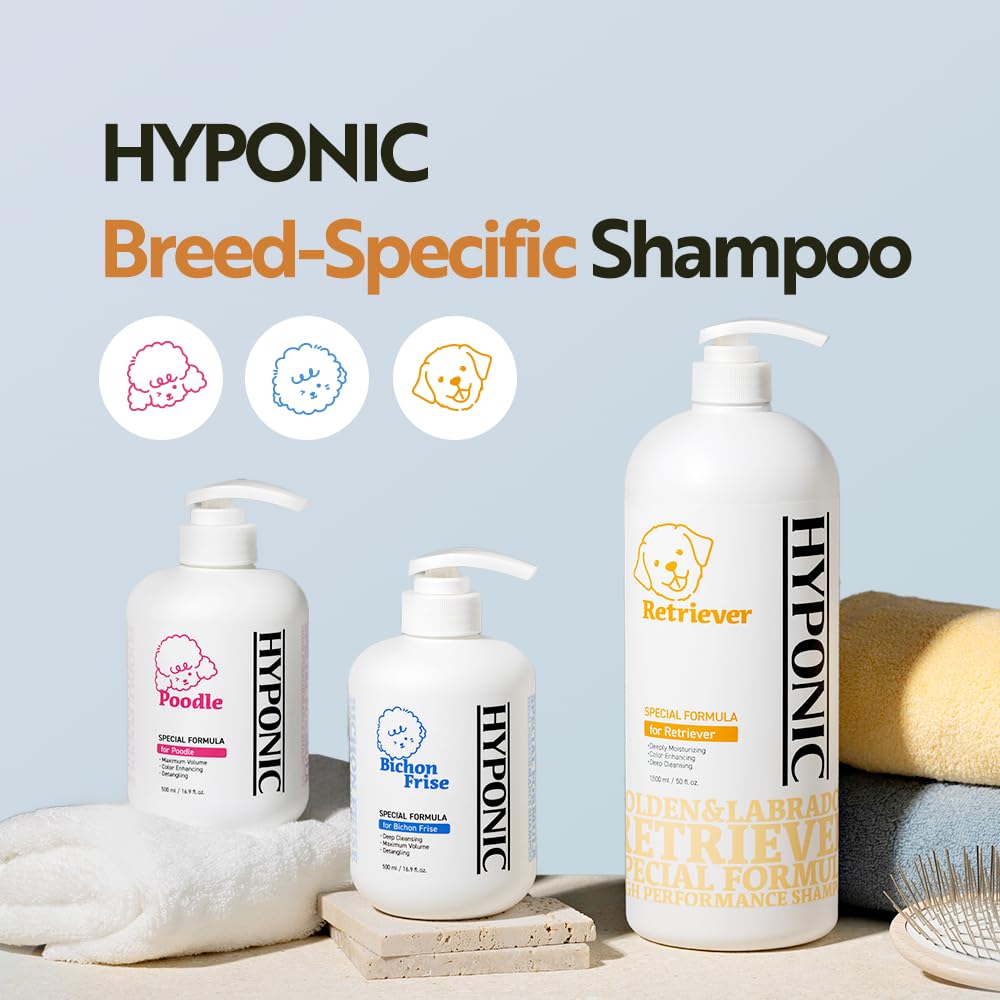 HYPONIC hair-elasticity-boost supports flexible, bouncy Bichon Frise fur