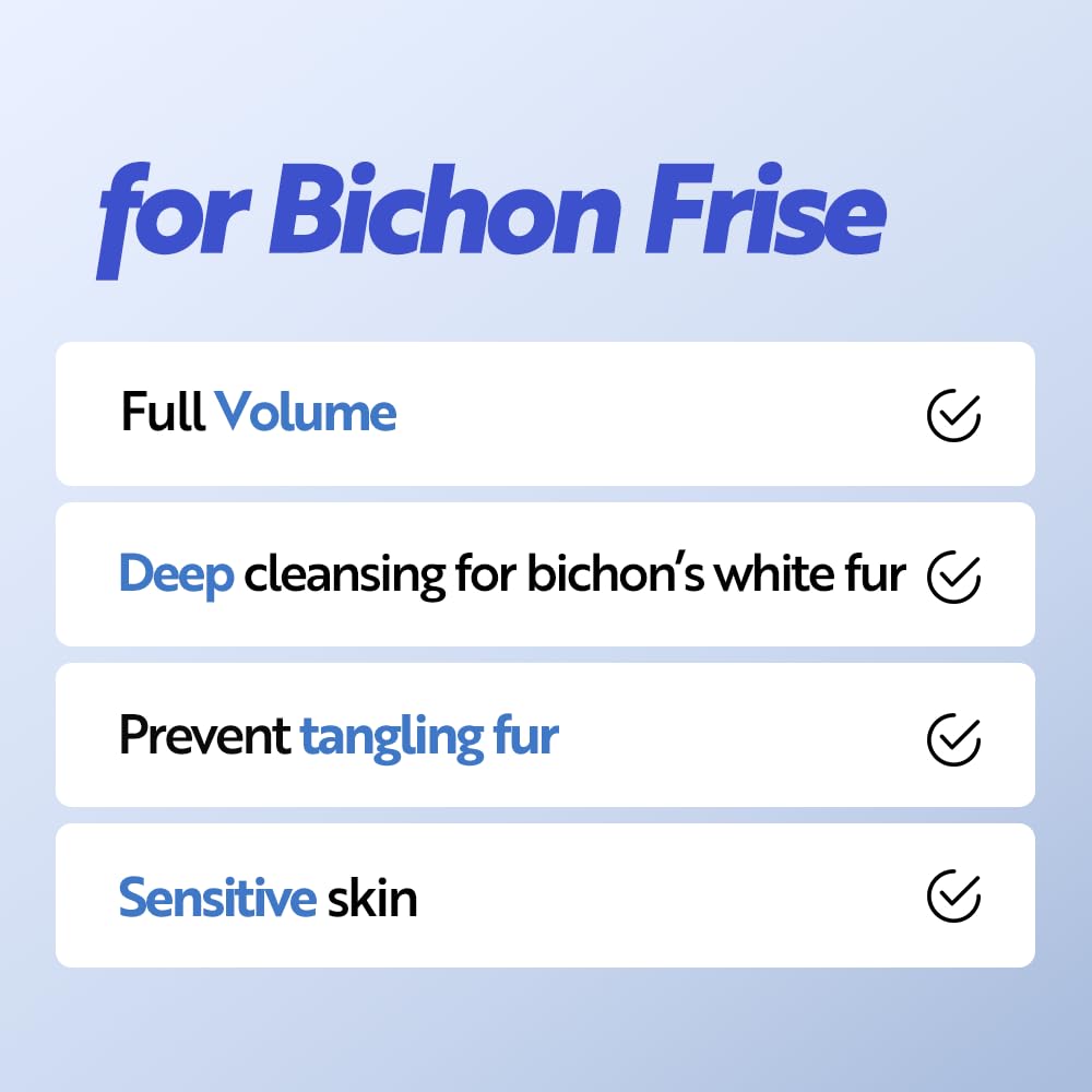 HYPONIC creamy lather provides a luxurious wash feel on Bichon Frise fur