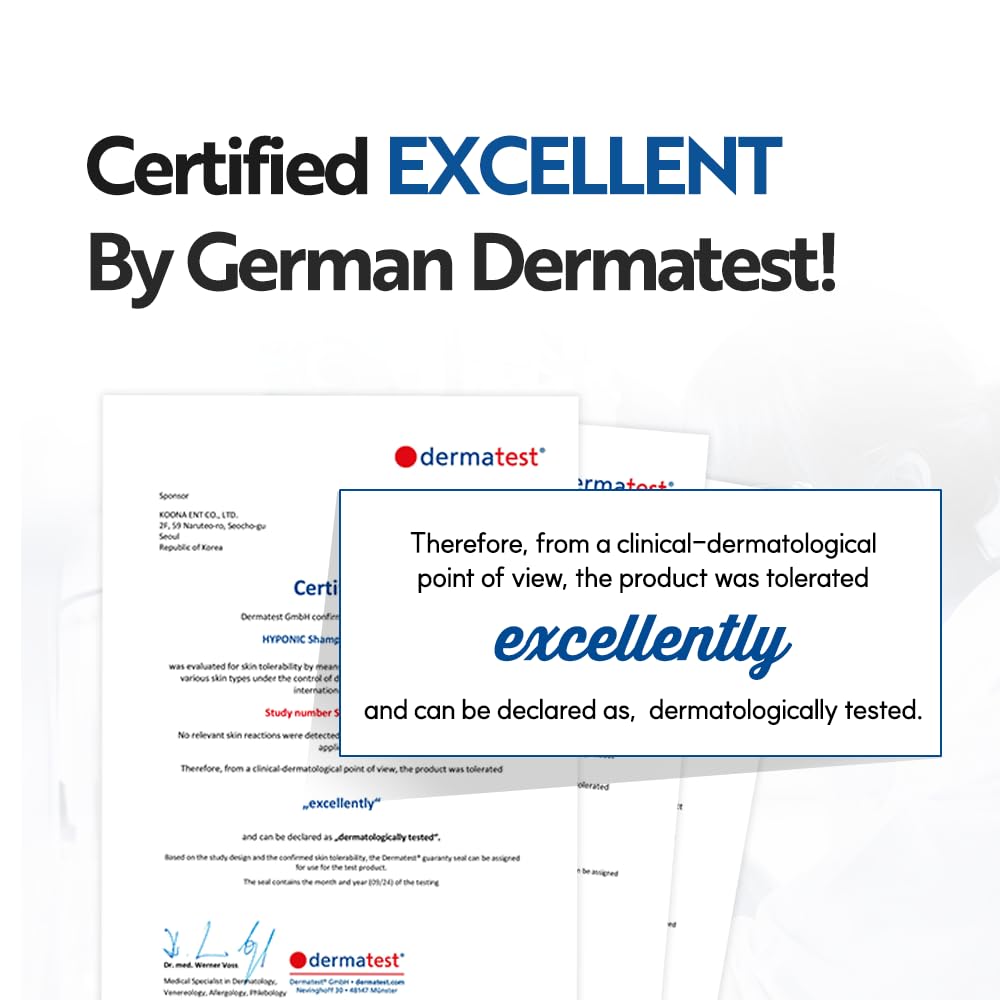 HYPONIC german-dermatest-excellent badge signals high safety standards