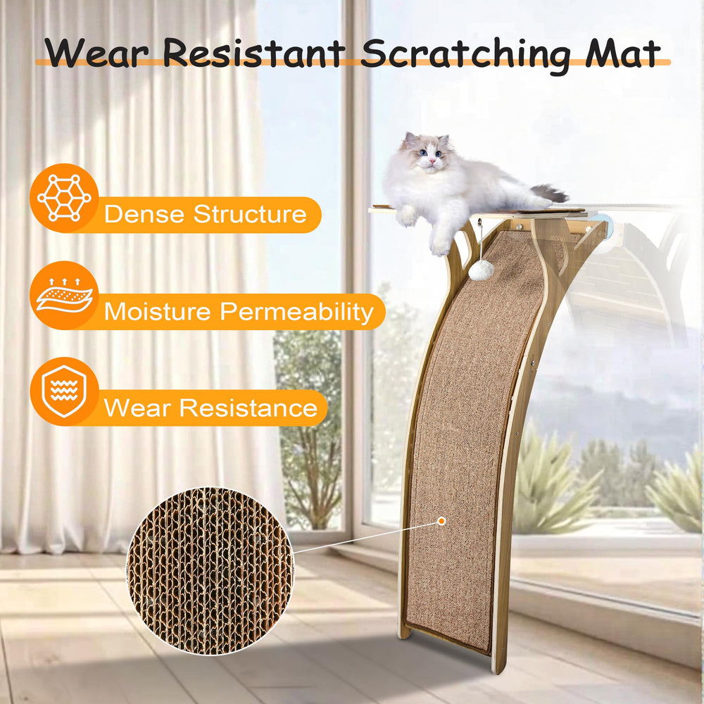 HYUVCX deep wood frame ensures durable support for large cats.