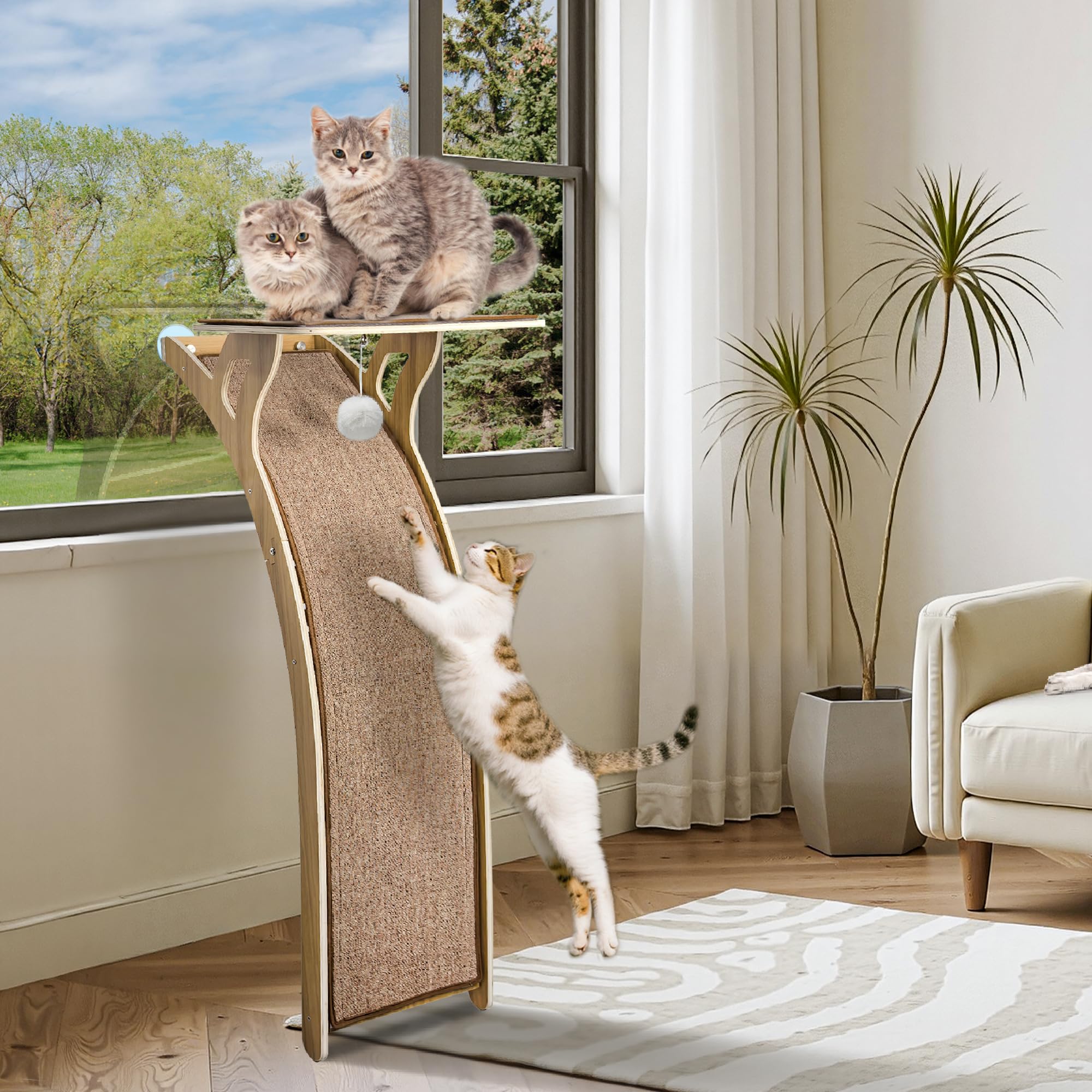HYUVCX cat window perch sunbed offers sunbathing and birdwatching comfort.