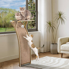 HYUVCX cat window perch sunbed offers sunbathing and birdwatching comfort.