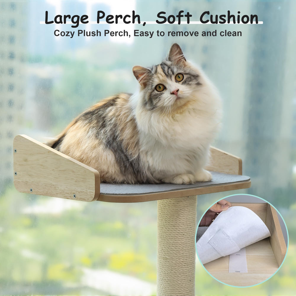HYUVCX cat window perch two suction cups ensure strong stability on most windows.